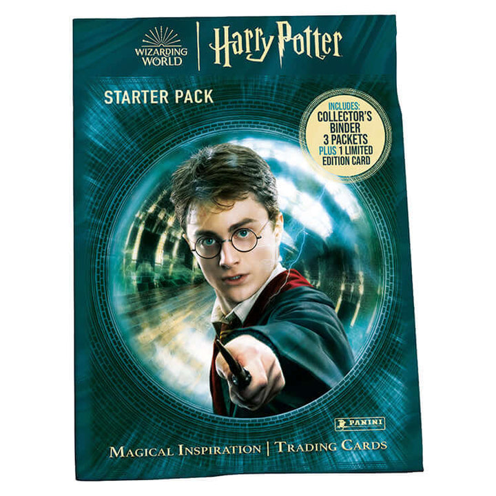 Harry Potter Magical Inspiration Trading Card Collection Starter Pack from Panini featuring character image of Harry Potter