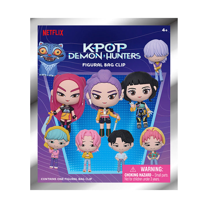 K-Pop Demon Hunter Series 1 3D Keychains featuring colorful figural bag clips from the popular Netflix series.