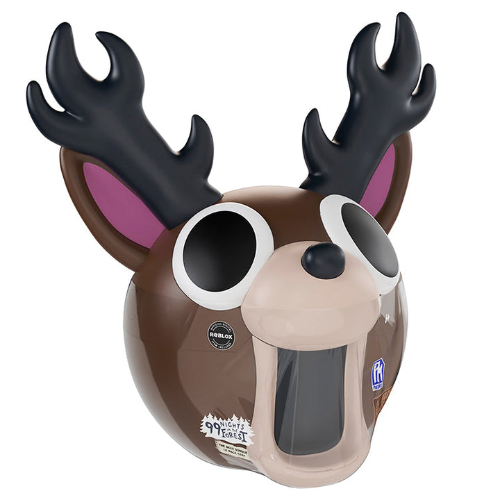 Reindeer head from 99 Nights In The Forest Series 1 Collector Bundle with large eyes and antlers.