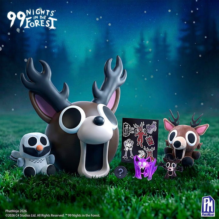 99 Nights In The Forest Series 1 Collector Bundle featuring cute forest characters and collectibles in a whimsical setting.
