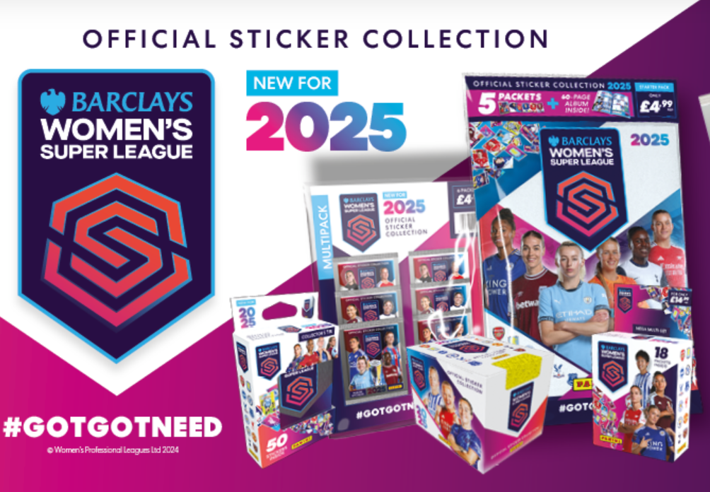 Collection d'autocollants officiels de la Super League féminine Barclays 2025