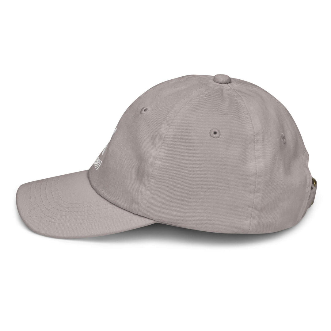 AFK Youth baseball cap in light gray, featuring 6 eyelets for breathability and a stylish design.