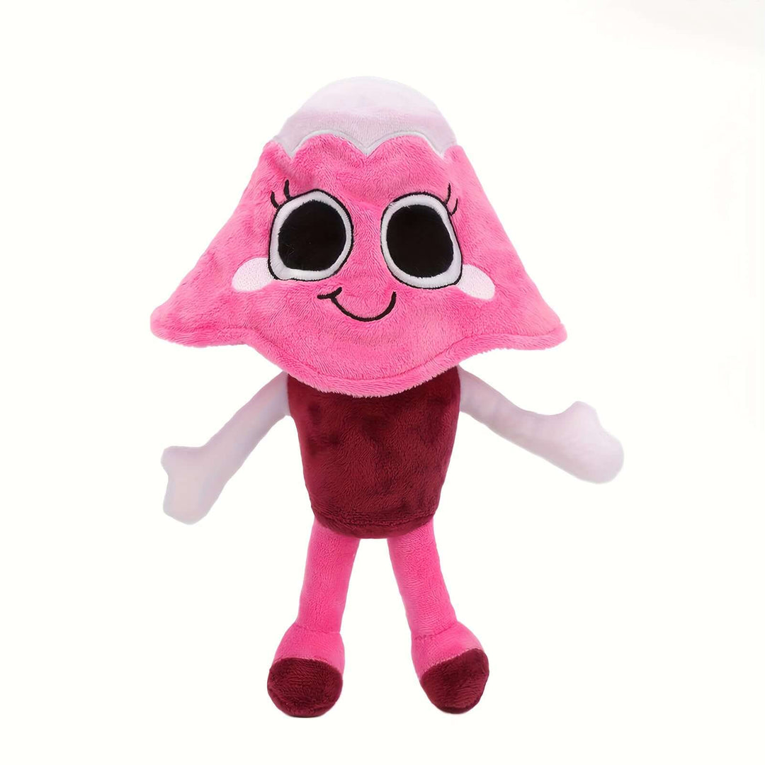 Dandy's World Plush: Cute pink jelly character stuffed animal with big eyes, perfect for decorating and gifting.