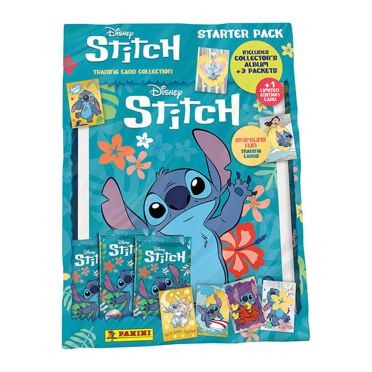 "Stitch Trading Card Collection Starter Pack with Collector's Album and Packs"