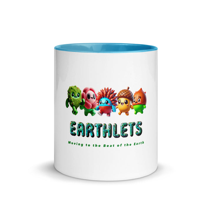 Colorful Earthlets mug featuring cute characters and text, perfect for unique designs and vibrant drinks.