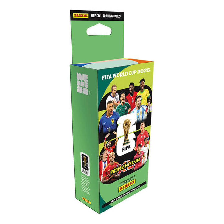 FIFA World Cup 2026 Adrenalyn XL Official Trading Cards collectible box from Panini.
