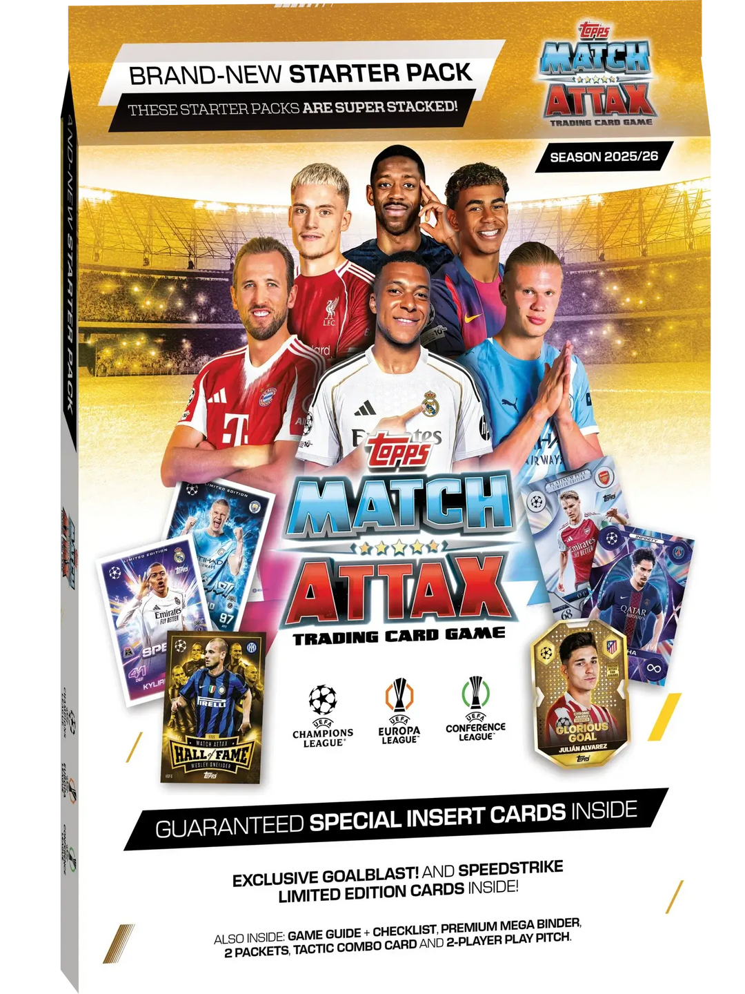 Match Attax 25/26 - Starter Pack featuring exclusive cards, collector binder, and game guide.