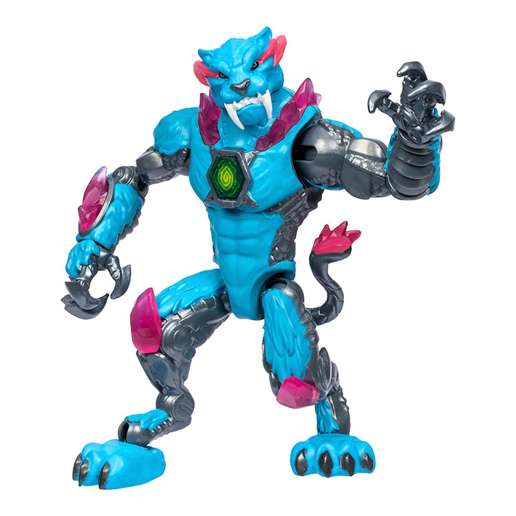 MrBeast Lab Mutators Chamber - Iconic Panther action figure with vibrant blue and pink design, over 20 points of articulation.