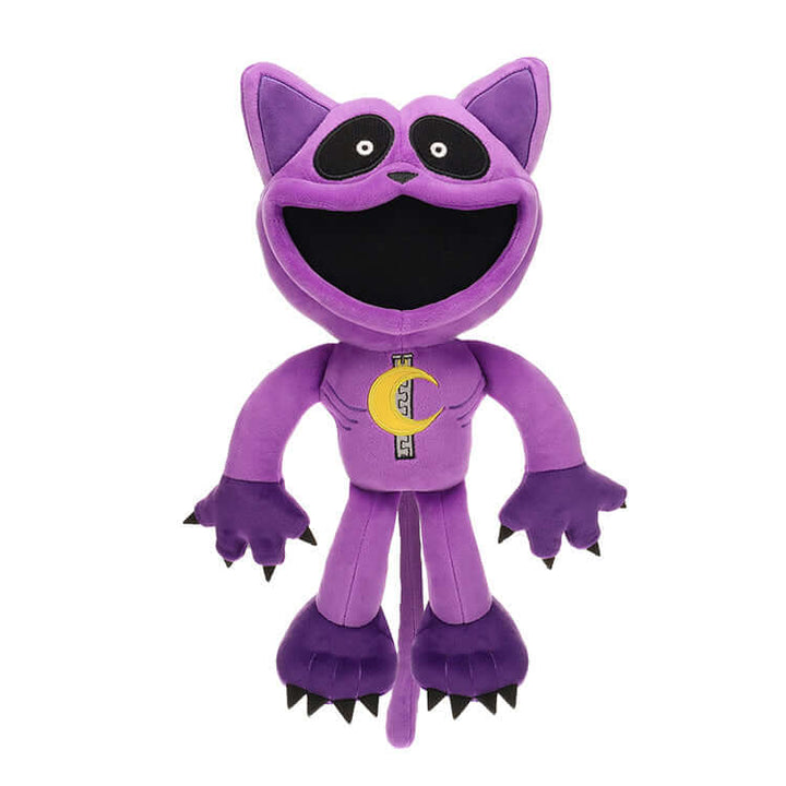 Poppy Playtime Monster Catnap plush - 12.5 inch purple plush toy with wide-eyed stare and eerie smile.