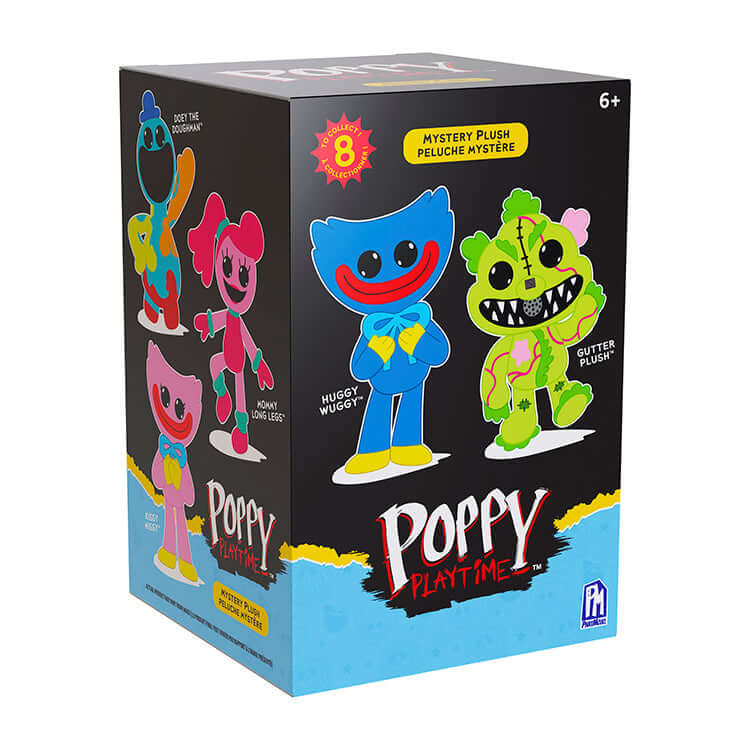 Poppy Playtime Series 6 Collectible Plush 8 inch Blind Box featuring various colorful plush characters.