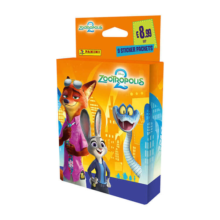 Zootropolis 2 Sticker Collection pack featuring characters Nick Wilde, Judy Hopps, and a snake, colorful design.