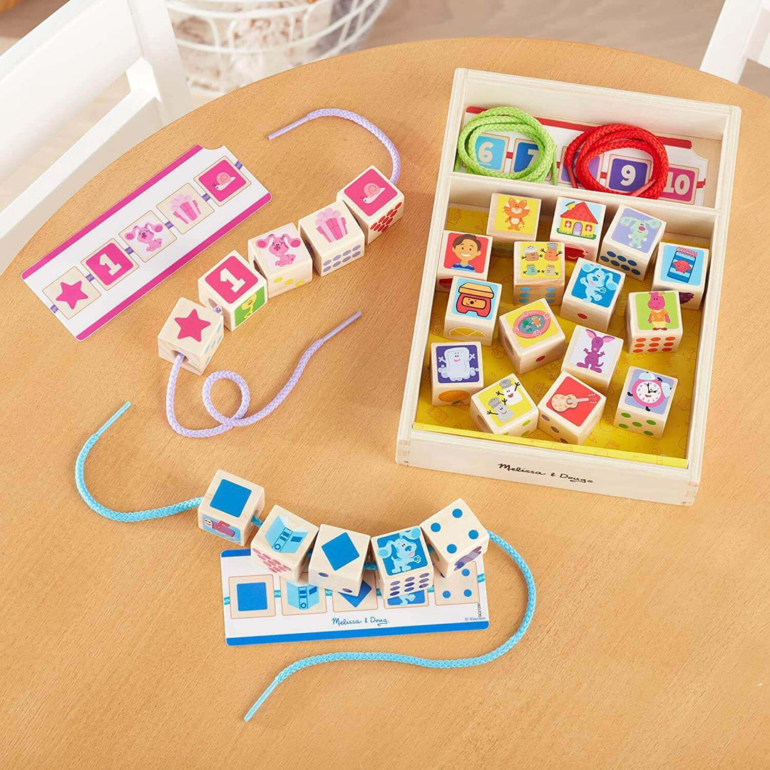 Melissa & Doug Blues Clues & You! Wooden Lacing Beads Earthlets