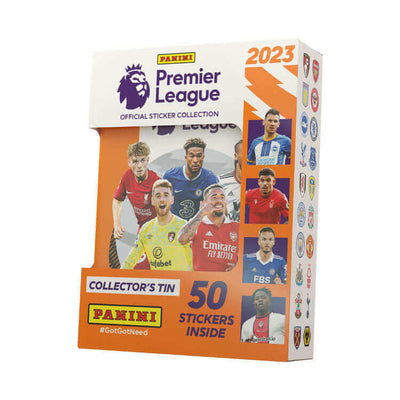 Panini Premier League 2023 Sticker Pocket Tin (50 Stickers) Sticker Collection Earthlets