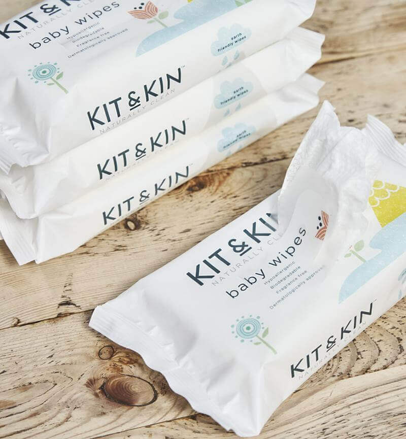 Kit and Kin Baby Wipes - 60 pack wipes Earthlets