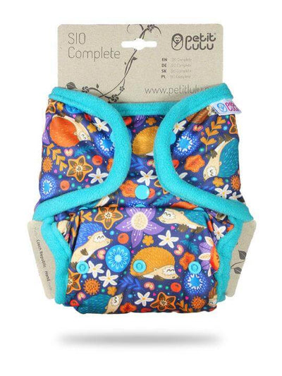 Petit Lulu Snap In One (SIO) Complete Nappy - One Size Colour: Rainbow Stars Size: One Size reusable nappies Earthlets