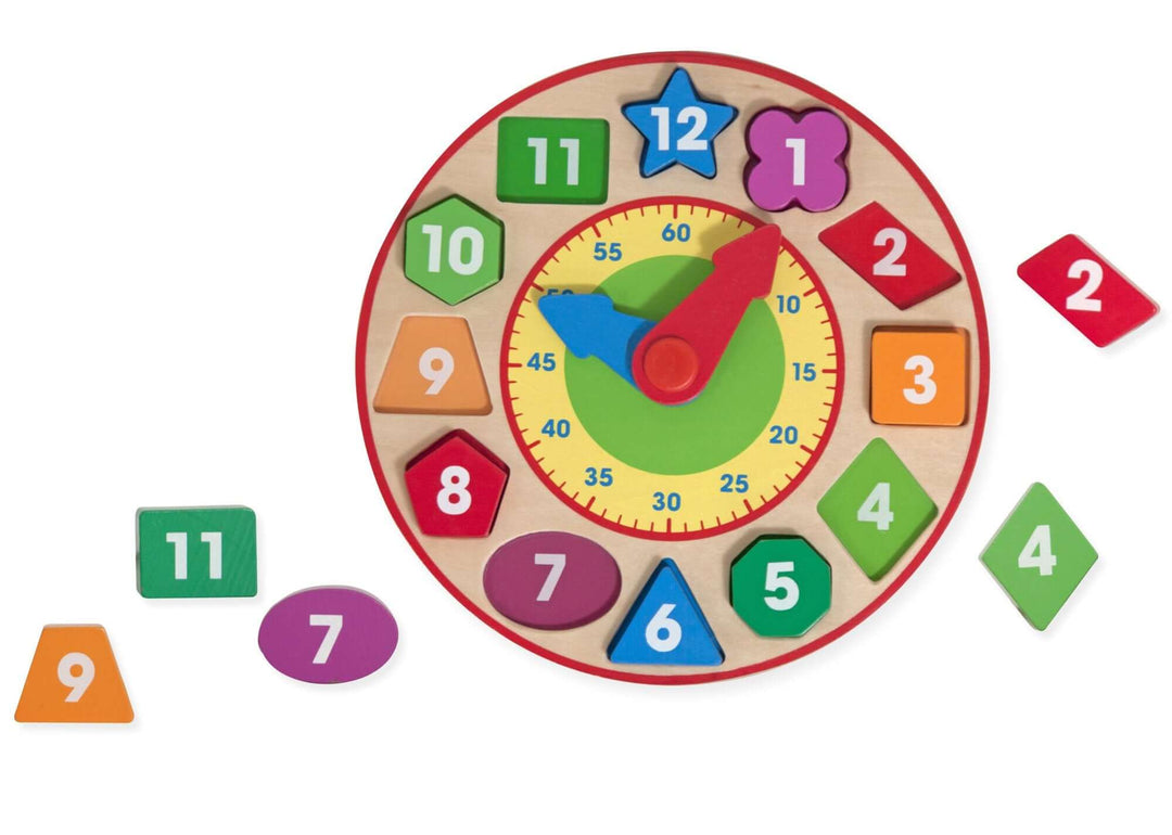 Melissa & Doug Shape Sorting Clock play wooden Earthlets